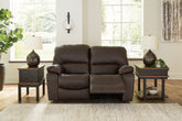 J&M Furniture - Ashley Furniture - Leesworth Power Reclining Loveseat - Reclining Power Loveseat - U4380874